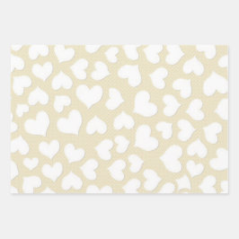 SCHÖNE HERZEN GESCHENKPAPIER SET
