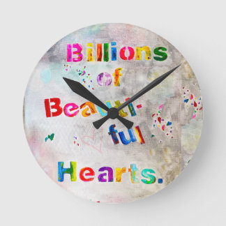 Schöne Herzen Runde Wanduhr