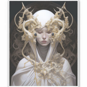 Schöne Hexe Dämon Königin Fantasy Kunst Aufkleber