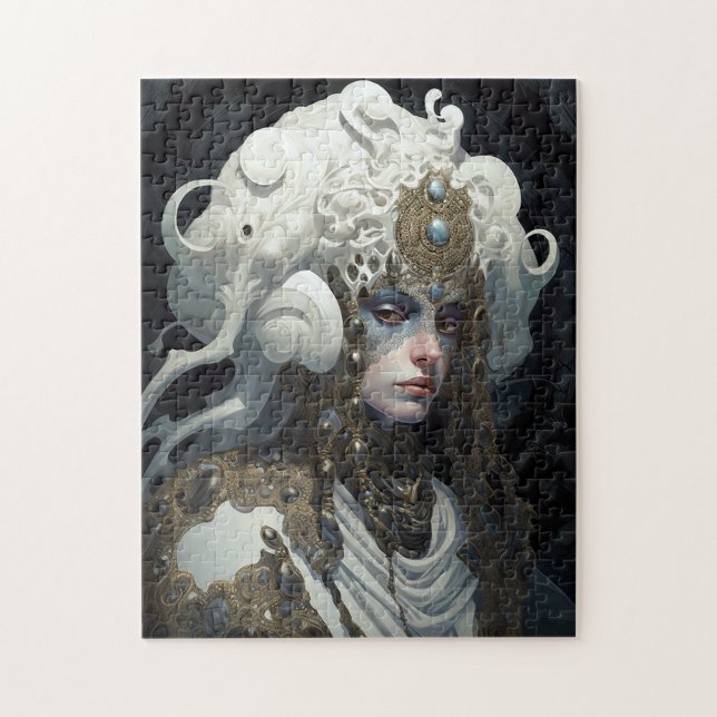 Schöne Hexe Dämon Königin Fantasy Kunst Puzzle (Vertikal)
