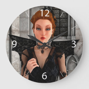 Schöne Hexe Große Wanduhr