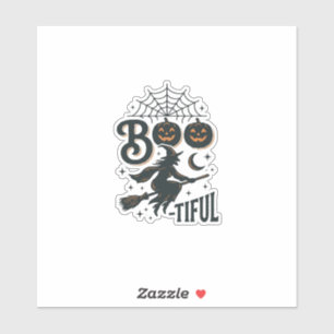Schöne Hexen Halloween Vintage Gravur Design Aufkleber