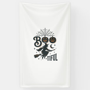 Schöne Hexen Halloween Vintage Gravur Design Banner