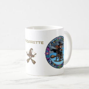 Schöne Hexenpilotin Kaffeetasse