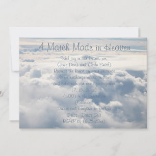 Schöne Himmlische Wolken Hochzeit Einladung