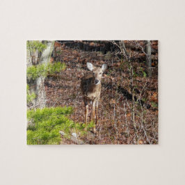 Schöne Hirsche in der Waldnaturfotografie Puzzle