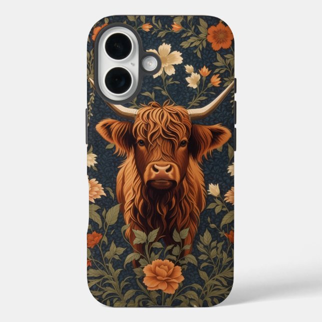 Schöne Hochlandkuh Vintag Case-Mate iPhone Hülle (Rückseite)