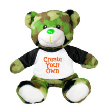 Schöne hochwertige grüne Camouflage Teddy 9" Plush