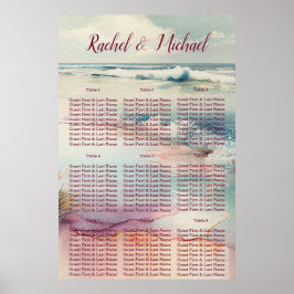 Schöne Hochzeit am Strand Poster