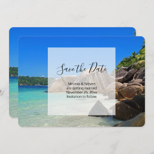 Schöne Hochzeit am Tropischen Meer Save The Date
