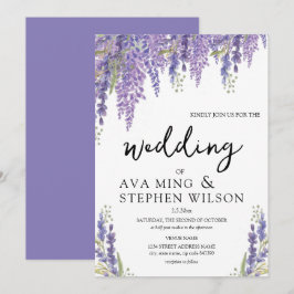 Schöne Hochzeit der Wisteria Einladung