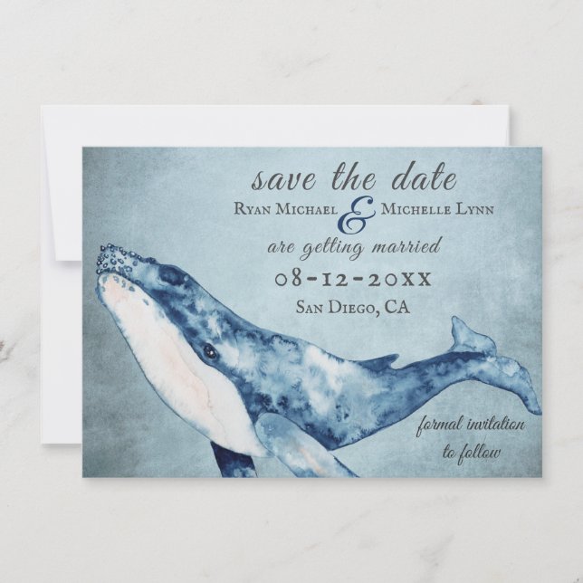 Schöne Hochzeit des Whale Beach Save The Date (Vorderseite)