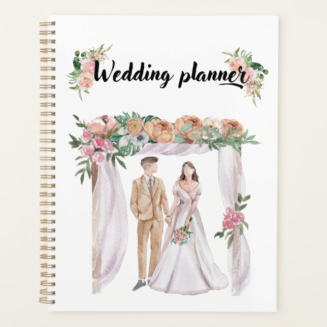 Schöne Hochzeit in Aquarellen Planer (Vorderseite)