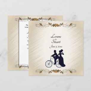 Schöne Hochzeit mit dem Fahrrad - Einladung