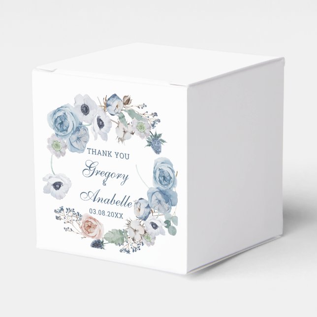 Schöne Hochzeit von Ash Blue Floral Geschenkschachtel (Vorderseite)