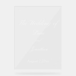 Schöne HochzeitAkryllisches Zeichen Acrylschild