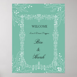 Schöne Hochzeitskarte Poster