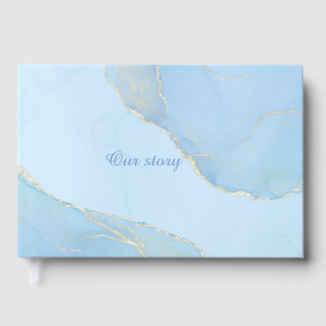 Schöne Hochzeitsreise Foil Gästebuch (Vorderseite)