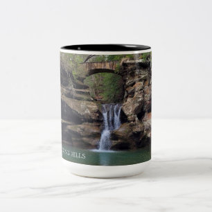 Schöne Hocking Hills Icona Wasserfall Zweifarbige Tasse