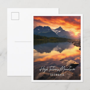 Schöne Hohe Tatra Berg Slowakei Postkarte