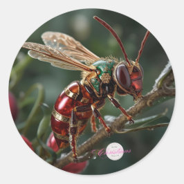 Schöne Holiday Insektensticker Runder Aufkleber