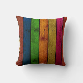 schöne Holzplanken Kissen
