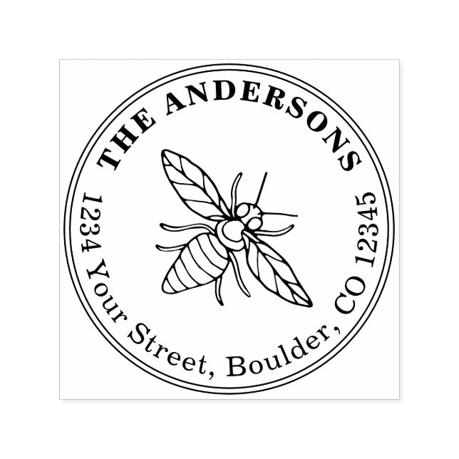 Schöne Honigbiene Permastempel (Design)