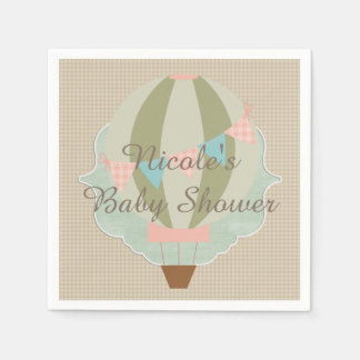 Schöne Hot Air Ballon Neutral Baby Dusche Serviette