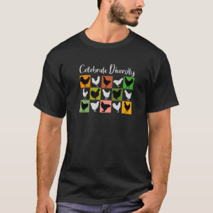 Schöne Hühner viele verschiedene Hühnerrassen F T-Shirt