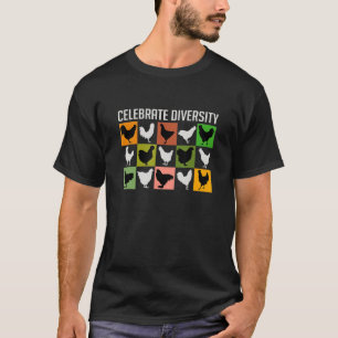 Schöne Hühner viele verschiedene Hühnerrassen F T-Shirt