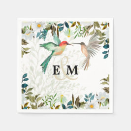 Schöne HUMMINGBIRDS Couple Wedding Serviette