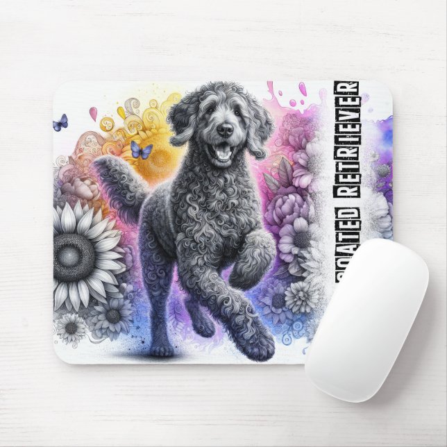 Schöne Hunderassen/feuchtigkeitsbeschichteter Retr Mousepad (Mit Mouse)