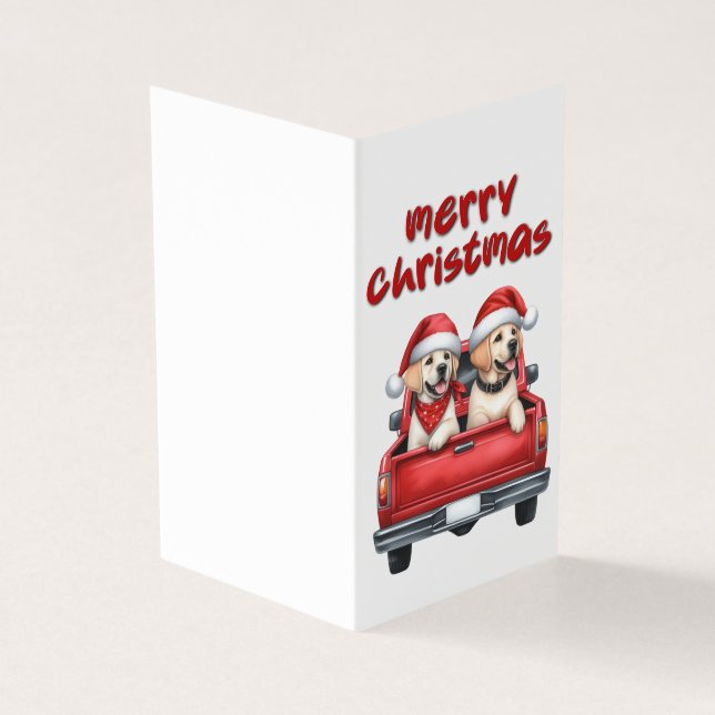 Schöne Hundeweihnachtskarte (Vorderseite)