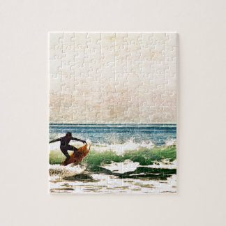 Schöne Huntington Beach Surfer Riding Waves Puzzle
