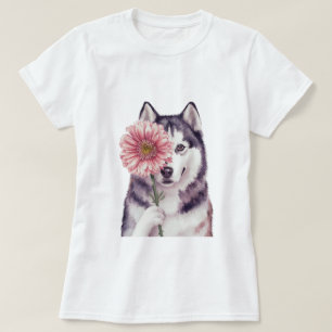 Schöne Husky-Aquarellbilder T-Shirt
