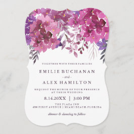 Schöne Hydrangeas und Botanicals Einladung