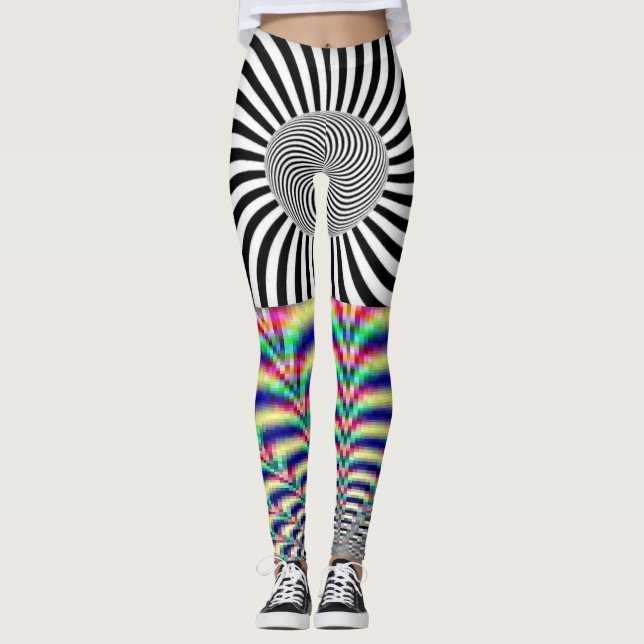 Schöne Hypnotik und Psychodelic Entwurf Leggings (Vorderseite)