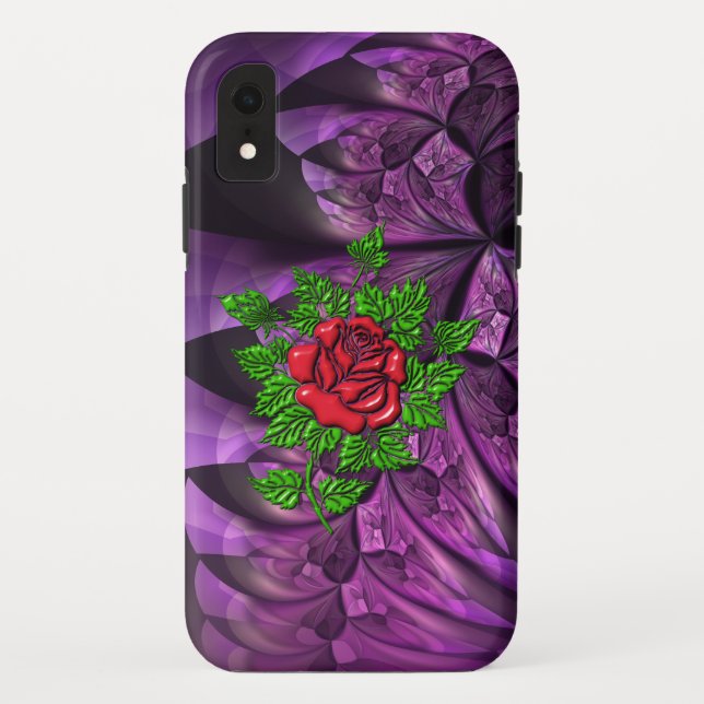Schöne ikonische Rote Rose Case-Mate iPhone Hülle (Rückseite)