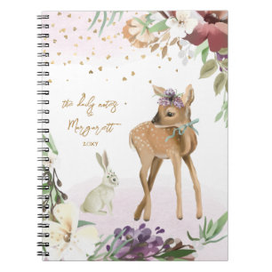 Schöne Illustration Sparkling Gold Glitzer Girl Notizblock