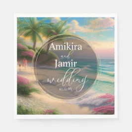 Schöne Imitate Strand Glitzer Hochzeit Serviette