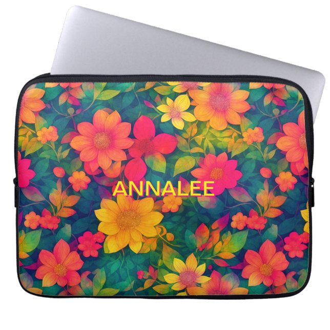 Schöne Impressionen aus der Roten Blume Laptopschutzhülle (Vorderseite)