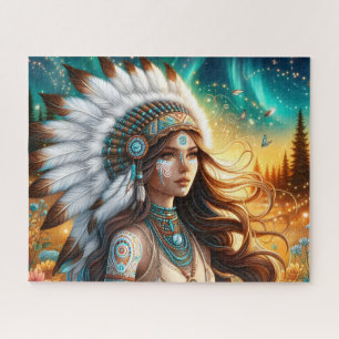 Schöne indianische spirituelle Frau Puzzle