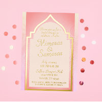 Schöne indische Mimosas und Samosas Bridal Brunch