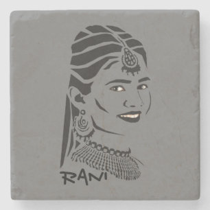 Schöne indische Rani-Marmormatte Steinuntersetzer