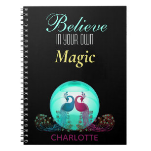 Schöne, individuell inspirierte Peacocks Notizblock