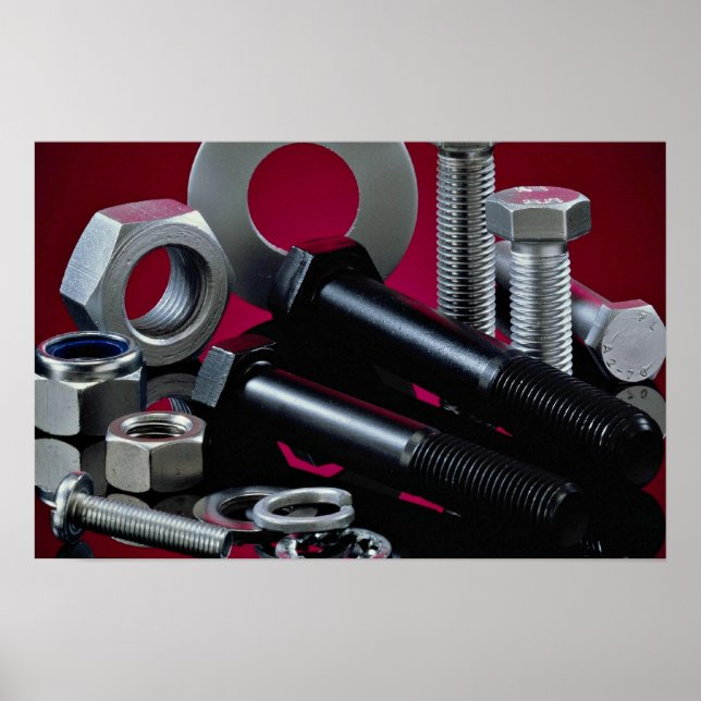 Schöne Industrieschrauben Poster (Vorne)