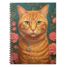 Schöne Ingwer Katze und Blume