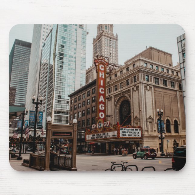 Schöne Innenstadt Chicago Illinois Mousepad (Vorne)