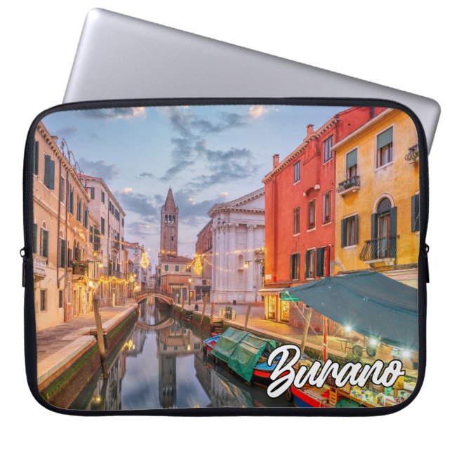 Schöne Insel Burano, Italien Laptopschutzhülle (Vorderseite)