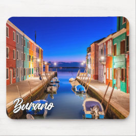 Schöne Insel Burano, Italien Mousepad